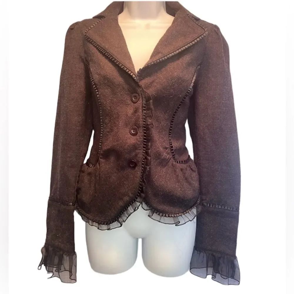 Rare Lip Service Blacklist Jacket Victorian Steampunk Lace Corset